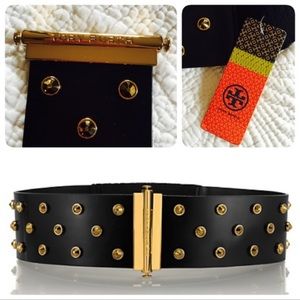 Tory Burch Theophile Crystal Stud Belt! NWT size XXS